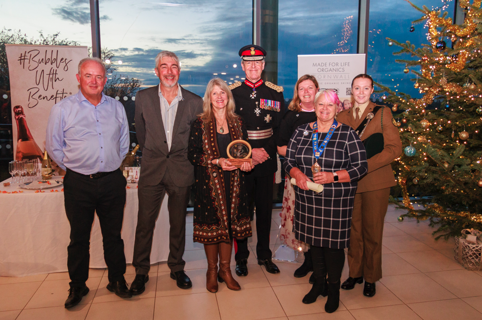 Made for Life receive their award from  the Lord Lieutenant of Cornwall